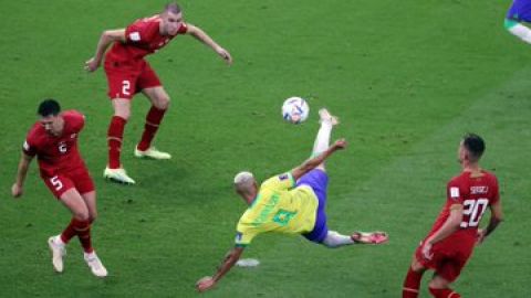 Con goles de Richarlison, Brasil venció 2-0 a Serbia en Qatar 2022