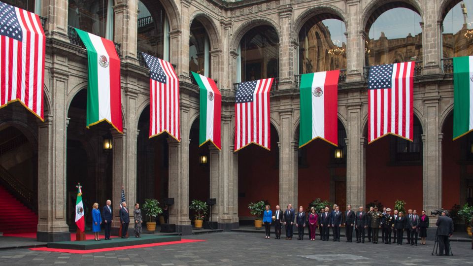 AMLO recibe en Palacio Nacional a Joseph Biden, presidente de Estados Unidos