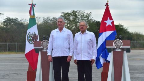 AMLO recibió al presidente de Cuba, Miguel Díaz-Canel, a quien reconoció como un huésped distinguido