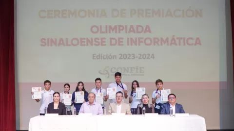 Premian a las y los ganadores de la Olimpiada Sinaloense de Informática