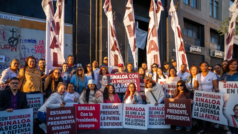 Sinaloenses llegaron a la capital del país respondiendo a la convocatoria de la presidenta Sheinbaum