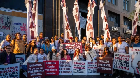 Sinaloenses llegaron a la capital del país respondiendo a la convocatoria de la presidenta Sheinbaum