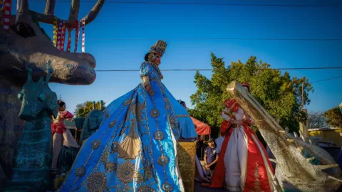 Rocha Moya asistió al Carnaval Infantil de Mocorito