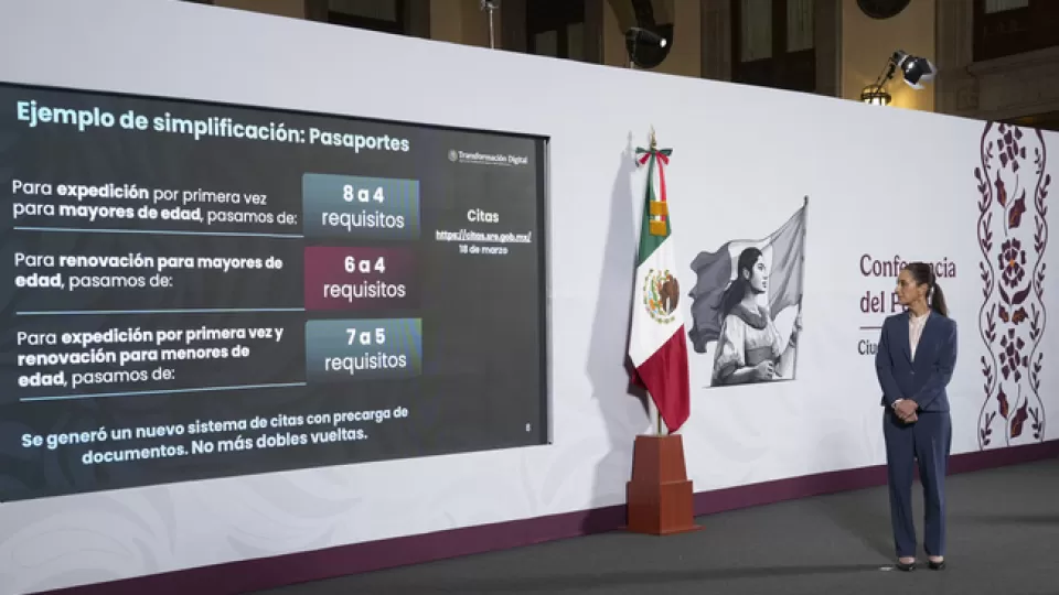 Presidenta informó reducción de 342 a 151 trámites como parte de la estrategia de simplificación