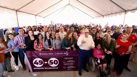 Inauguran calles en Culiacán con una inversión superior a los 24.9 millones de pesos