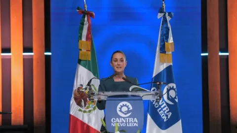 Presidenta invitó a empresarios a fortalecer el Plan México durante la 81 Asamblea Anual de la CAINTRA Nuevo León