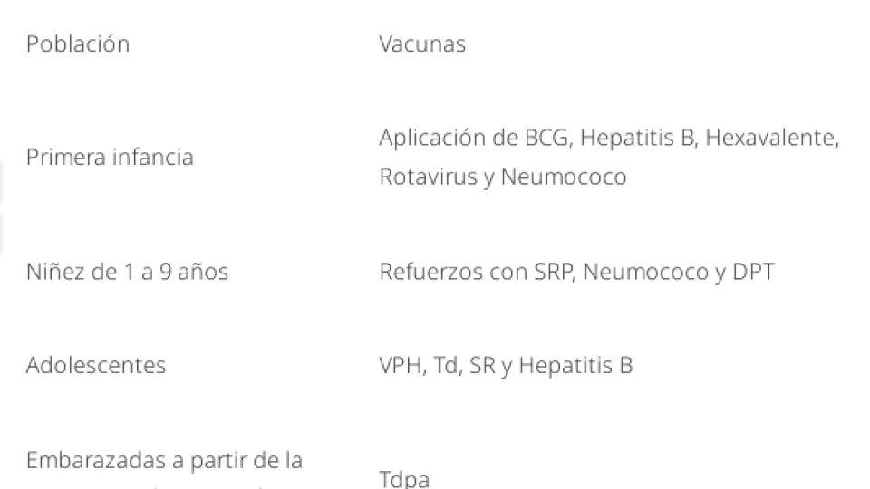 Semana Nacional de Vacunación 2025 registra avance de 31% respecto a su meta de vacunar a 1.8 millones
