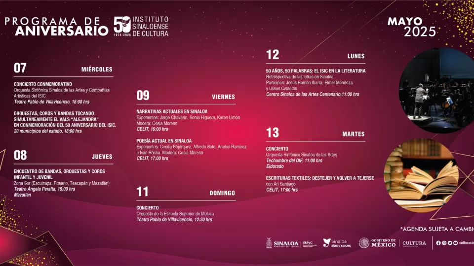 Conoce el programa de actividades por los festejos del 50º aniversario de DIFOCUR-ISIC