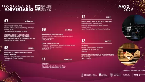 Conoce el programa de actividades por los festejos del 50º aniversario de DIFOCUR-ISIC