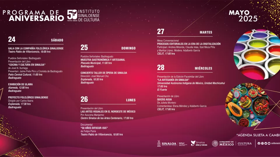 Conoce el programa de actividades por los festejos del 50º aniversario de DIFOCUR-ISIC