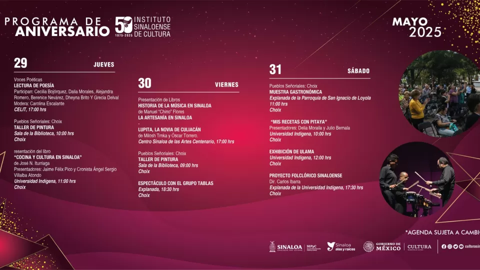 Conoce el programa de actividades por los festejos del 50º aniversario de DIFOCUR-ISIC