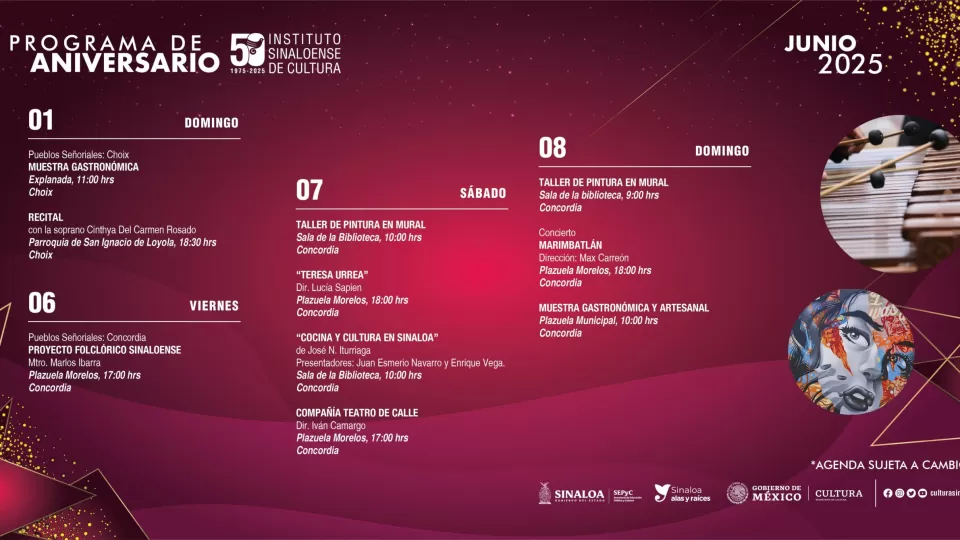 Conoce el programa de actividades por los festejos del 50º aniversario de DIFOCUR-ISIC