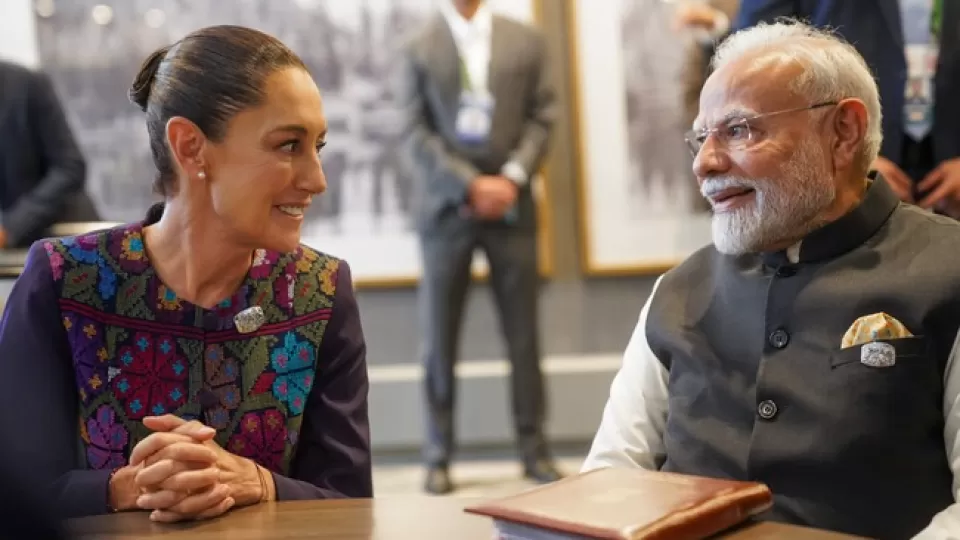 En G7, conversan Presidenta Claudia Sheinbaum y primer ministro de India, Narendra Modi