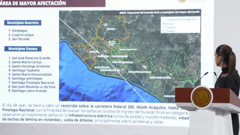 Claudia Sheinbaum coordinará desde Oaxaca esfuerzos ante huracán Erick