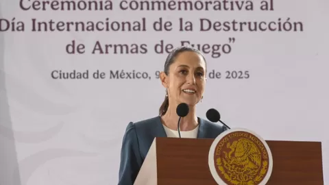 La presidenta encabezó un acto en conmemoración del Día Internacional de la Destrucción de Armas de Fuego