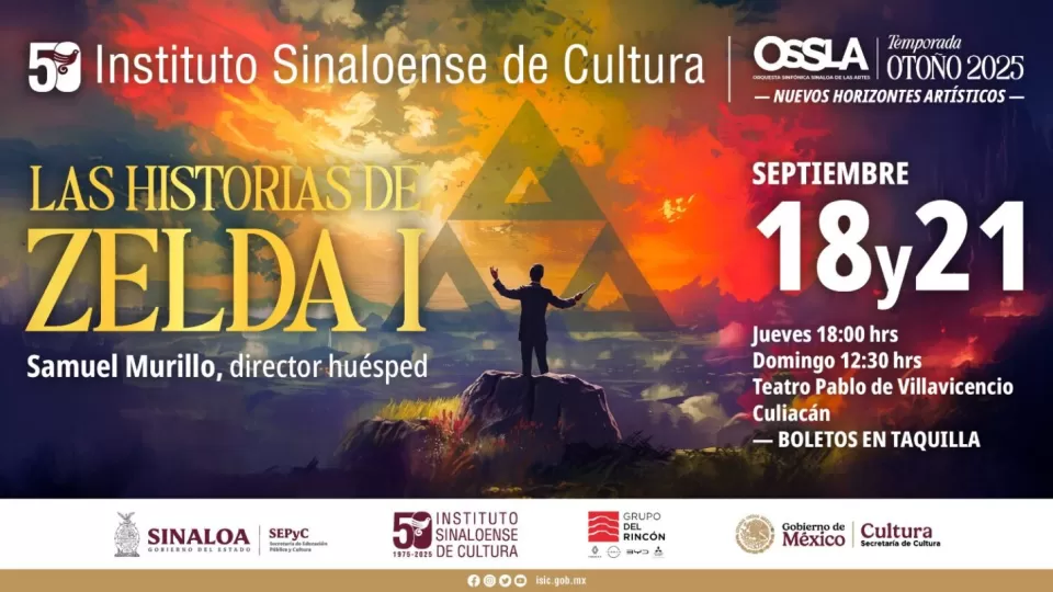 Este jueves 18 y domingo 21 de septiembre llegan “Las historias de Zelda I” con la OSSLA