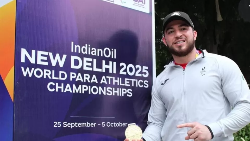 El sinaloense Luis Carlos López rompe récord y gana oro en Mundial de Para Atletismo Nueva Delhi 2025