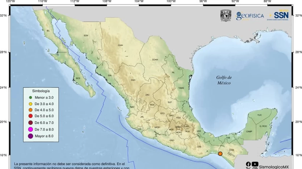 Impacto Sísmico en Oaxaca: Sismo de Magnitud 4.8 Sacude Pinotepa Nacional sin Reporte de Daños