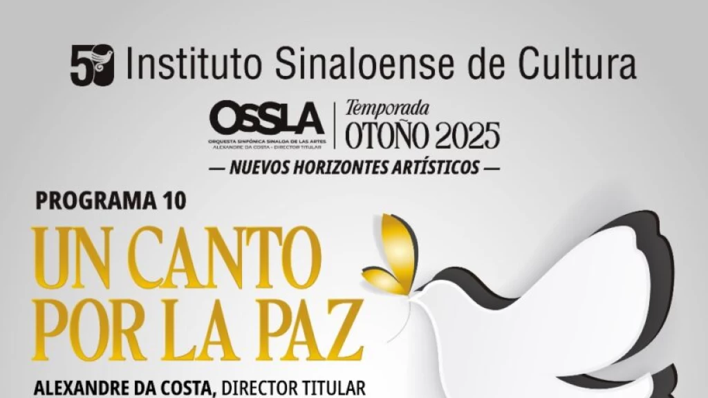 El 11 y 14 de diciembre, el concierto “Un canto por la paz”, con la OSSLA