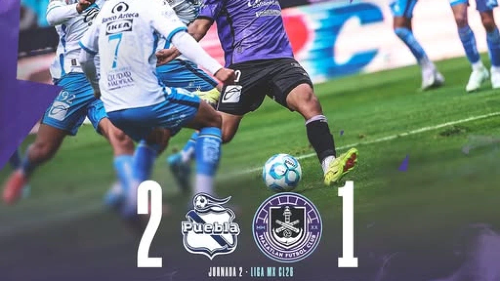 Mazatlán FC cae 2-1 ante Puebla: Segunda derrota consecutiva que lo hunde en la tabla de cocientes del Clausura 2026