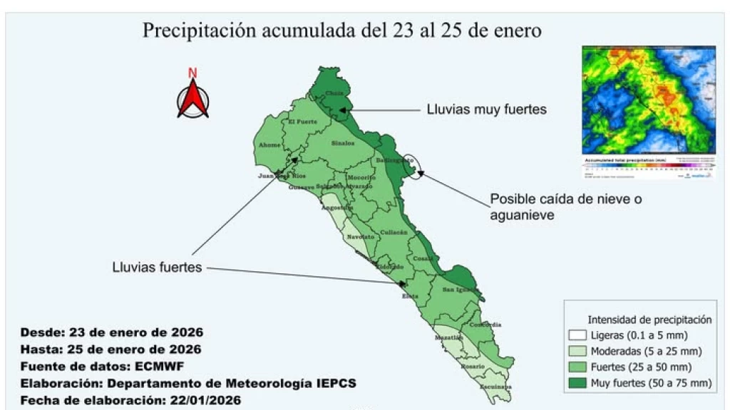 Sinaloa se Prepara para el Impacto Total: Tercera Tormenta Invernal Desata su Fuerza este Sábado con Lluvias Intensas y Drástico Descenso Térmico