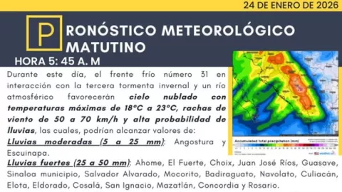 Sinaloa: Tercera Tormenta Invernal Desata Lluvias Torrenciales y Vientos