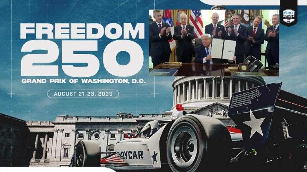 Trump Anuncia Histórica Carrera IndyCar en Washington D.C. para el 250 Aniversario de EE. UU.