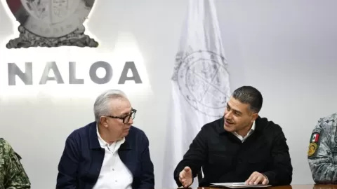 Gobernador Rocha y secretario Omar García Harfuch encabezan mesa de seguridad en Sinaloa