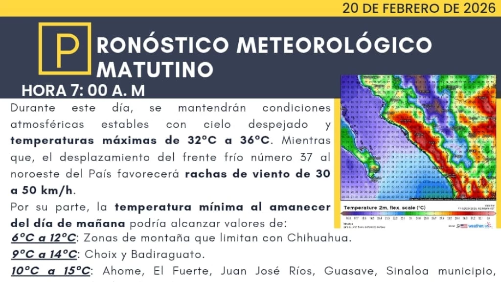 Sinaloa Desafía al Invierno: Badiraguato Registra 5ºC, Estableciendo Récord Gélido en Febrero 2026