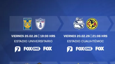 ¡Viernes Botanero! Jornada 7 de Liga BBVA MX Clausura 2026: Tigres vs Pachuca y Puebla vs América En Vivo