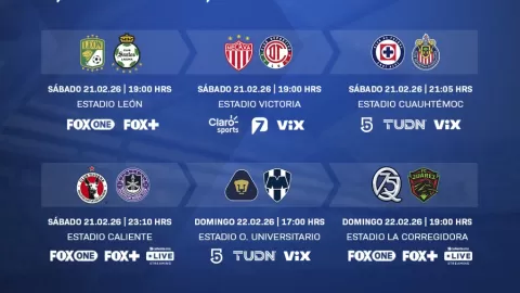 ¡Jornada 7 en la Liga BBVA MX Clausura 2026! Cinco Duelos Hoy Sábado 21 de Febrero