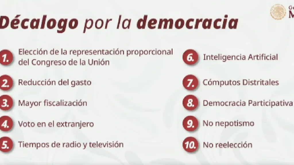 Presidenta Sheinbaum Impulsa Reforma Electoral con 'Decálogo por la Democracia'