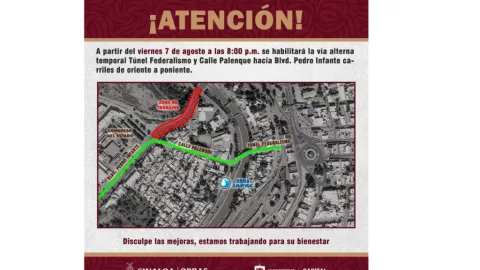 Será a partir del viernes 7 el cierre total temporal del bulevar Pedro Infante frente al Congreso: secretario Raúl Montero