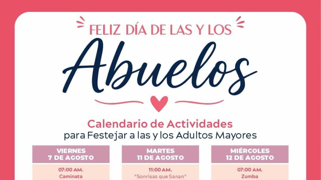 Mazatlán: DIF Anuncia Gran Festejo por el Día de los Abuelos con Actividades del 7 al 25 de Agosto