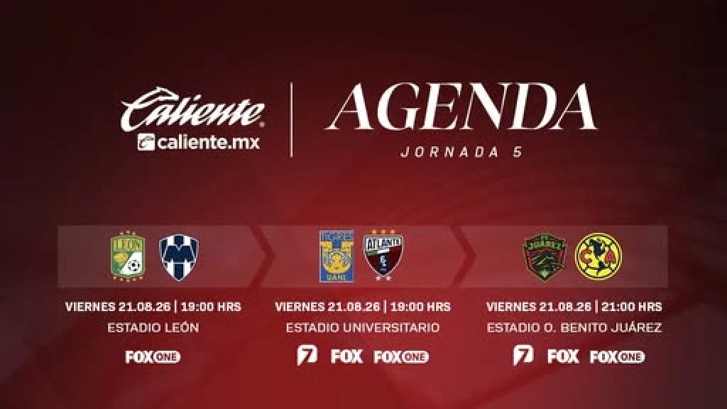 Club América Defiende Liderato en Jornada 5 del Apertura 2026: ¡Conoce el Calendario Completo!