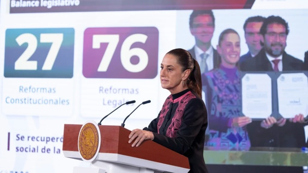 Presidenta resalta aprobación de 27 reformas constitucionales y 76 legales que recuperan el sentido social y la soberanía en la Constitución
