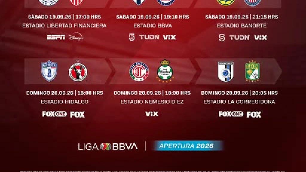 Liga MX: Jornada 9 del Apertura 2026 Cierra con Tres Duelos Hoy Domingo
