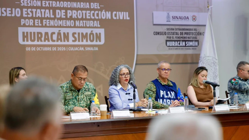 Coordinación y preparación permanente ante efectos del fenómeno natural “Simón” para Sinaloa, resalta Gobernadora