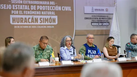 Coordinación y preparación permanente ante efectos del fenómeno natural “Simón” para Sinaloa, resalta Gobernadora