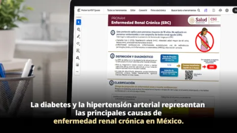 Enfermedad Renal Crónica puede avanzar sin síntomas en sus primeras etapas