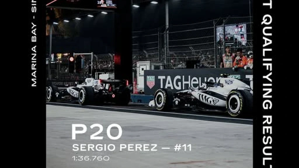 Checo Pérez Sufre Accidente y Partirá Desde la Vigésima Posición en la Carrera Sprint en Singapur